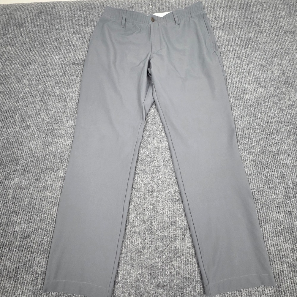 Under Armour Men's Gray Golf Pants Flat Front Tech Stretch Size 38x32